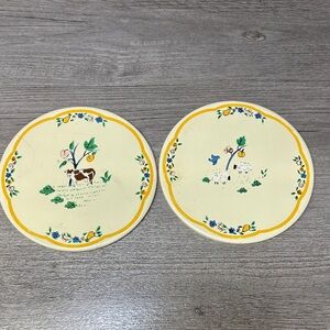 Pair of Vintage Ceramic Trivets